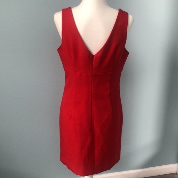 BCBG Red Cocktail Dress Size 10 - Picture 3 of 12